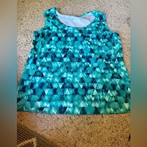 Made for Life Teal and White Activewear Top